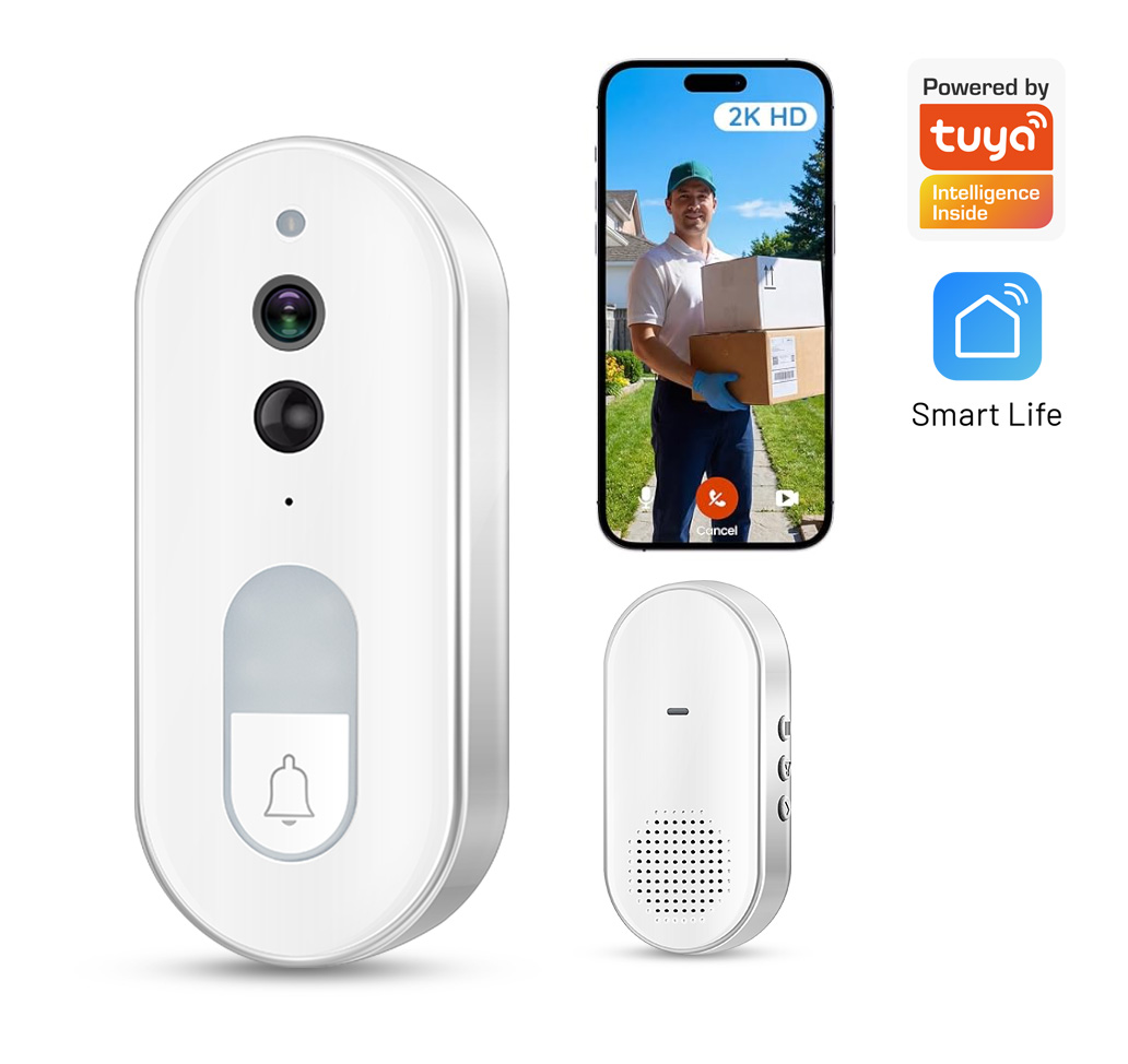 Home Security Monitoring System - Tuya Smart Video Doorbell Wireless 1080P