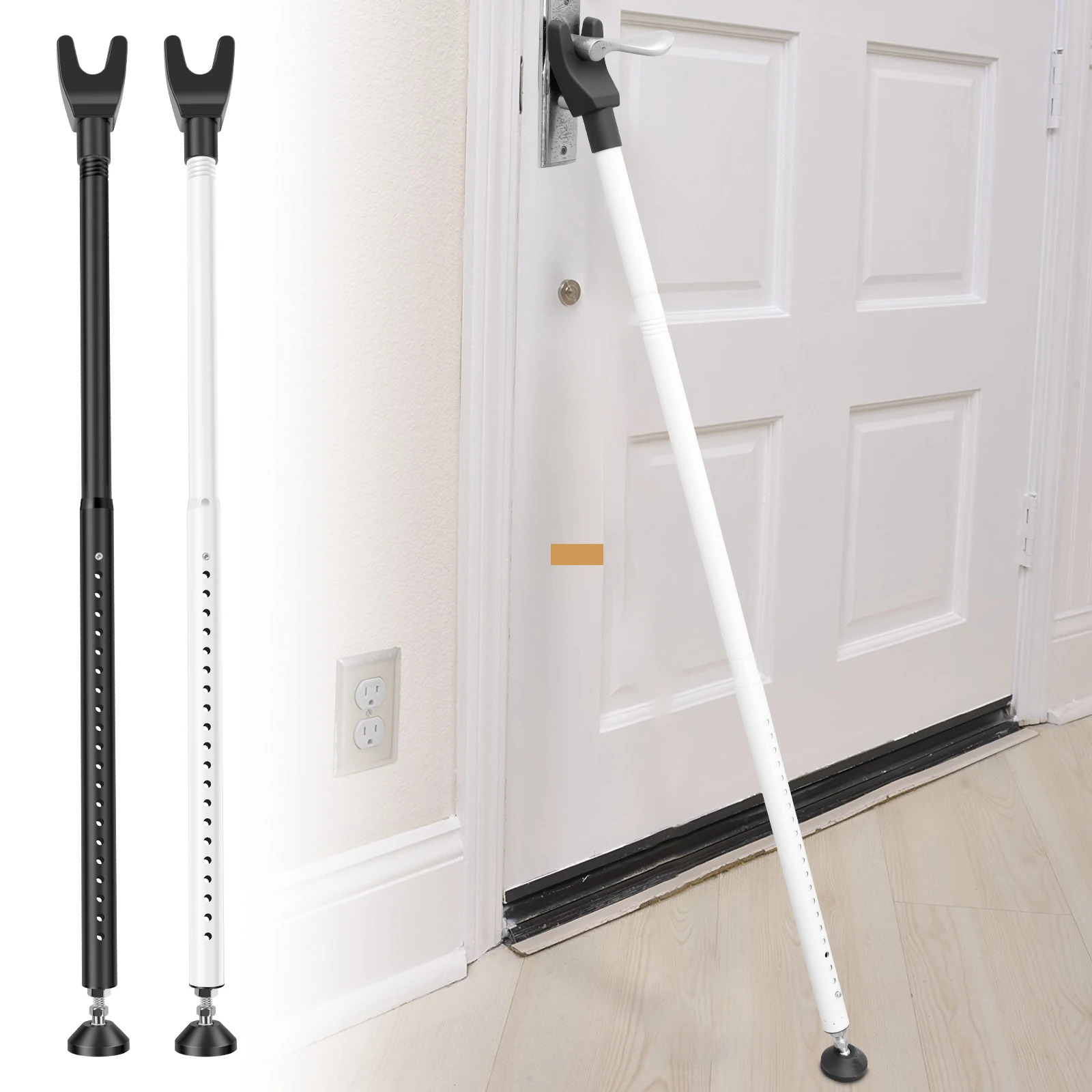 Home Security Door Reinforcement Lock - Sliding Door Lock Bar 44-55 Inch