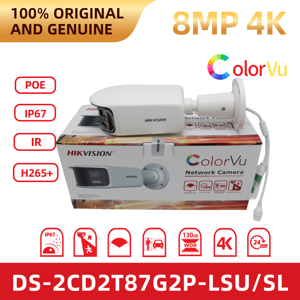 Home Security Hikvision - Original Hikvision DS-2CD2T87G2P-LSU/SL 8MP 180° Panoramic