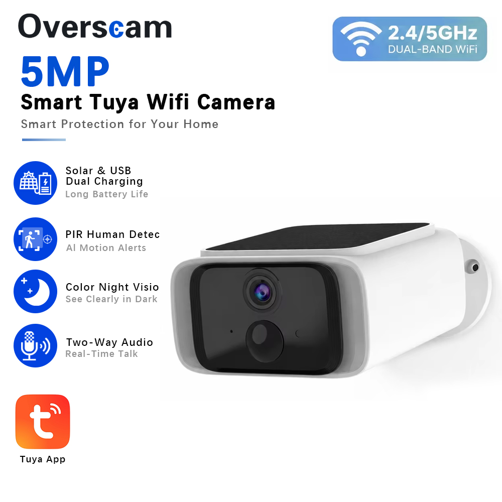 Home Security Ultimate - Tuya 5MP Solar Security Camera Wireless