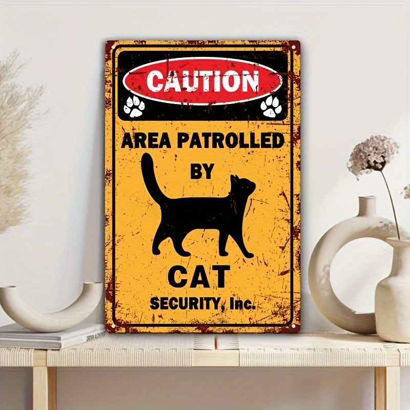 Vintage Metal Tin Sign Caution - đánh giá và giá Home Yard Security