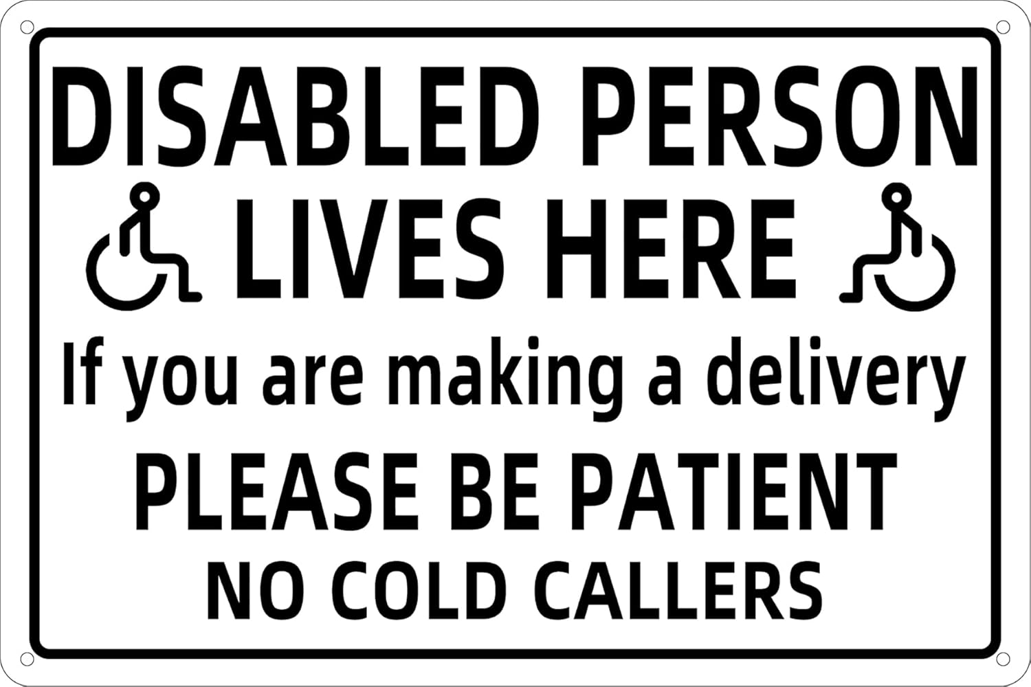 Warning Metal Sign Disabled Pe - đánh giá và giá Home Yard Security