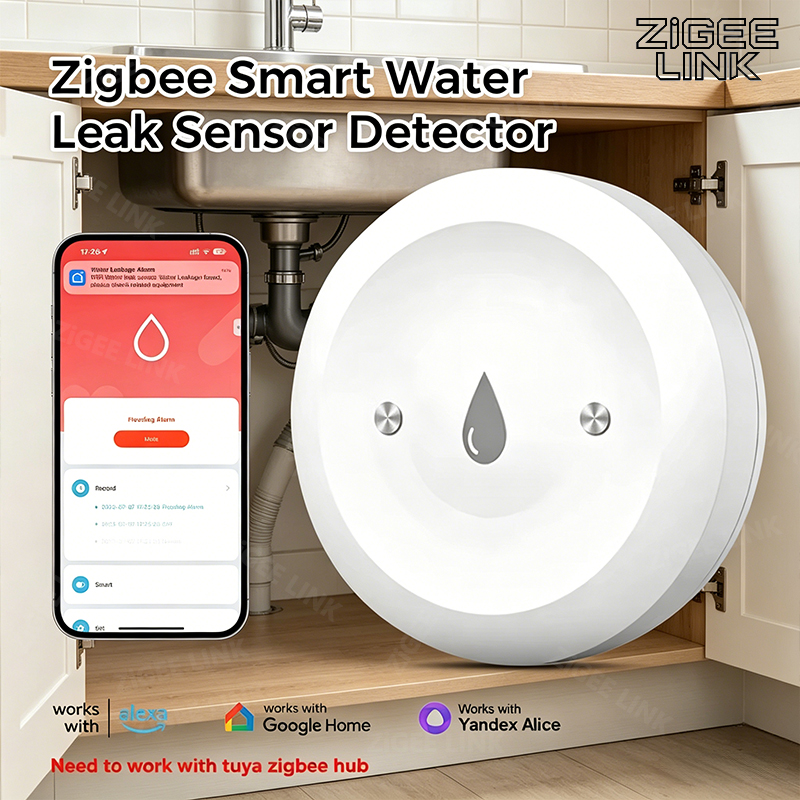 Zigbee3.0 Smart Water Leak Sen - đánh giá và giá Home Security With Monitoring