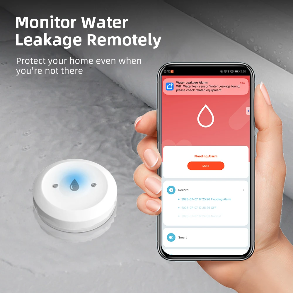 Zigbee3.0 Smart Water Leak Sen - đánh giá và giá Home Security With Monitoring