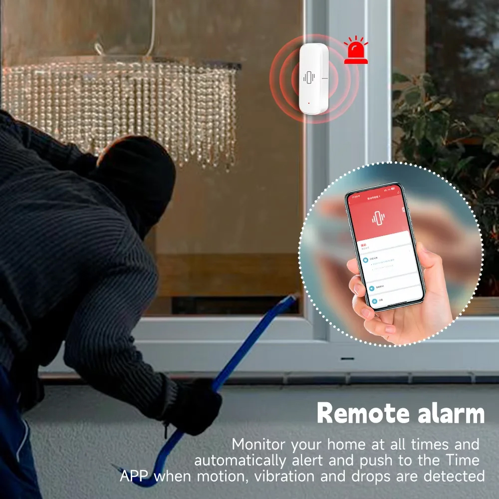 Smart ZigBee Vibration Sensor  - đánh giá và giá Home Security With Monitoring