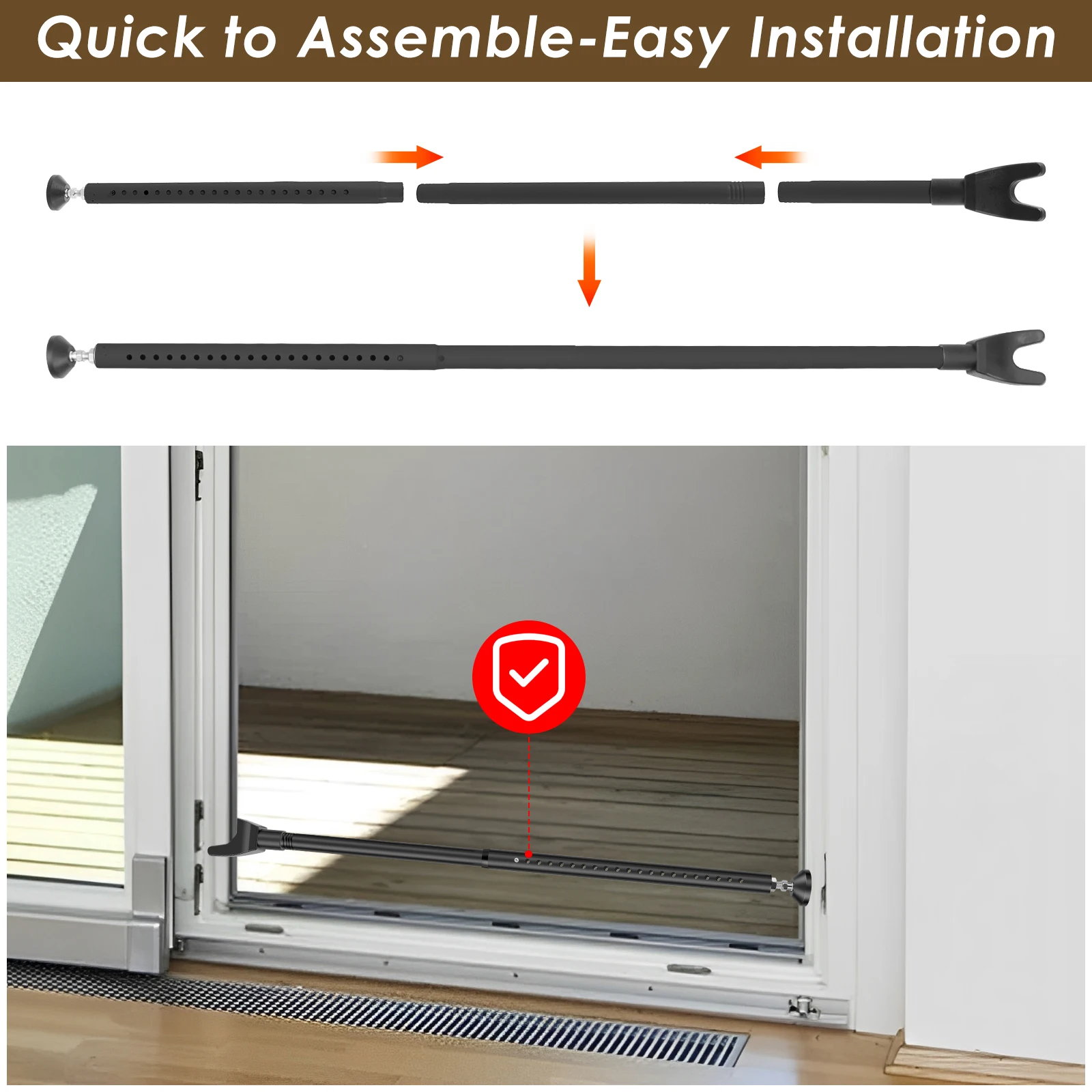 Sliding Door Lock Bar 44-55 In - đánh giá và giá Home Security Door Reinforcement Lock