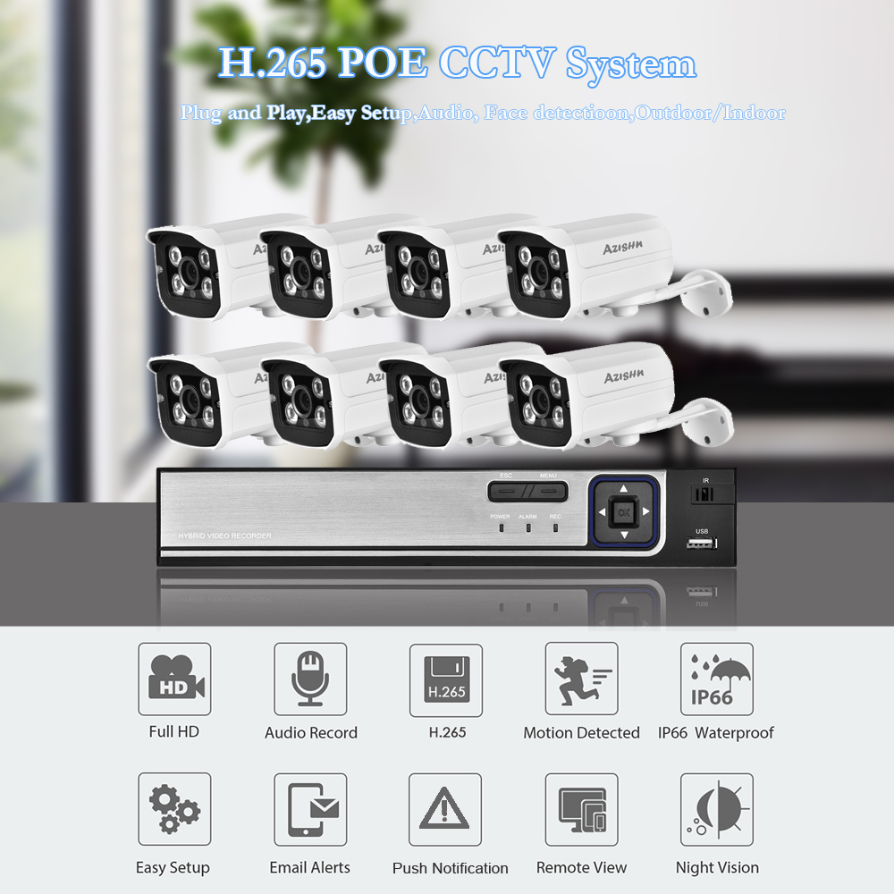 H.265 HD 5MP POE NVR Kit Phố C - đánh giá và giá Home Security Video Recording Systems