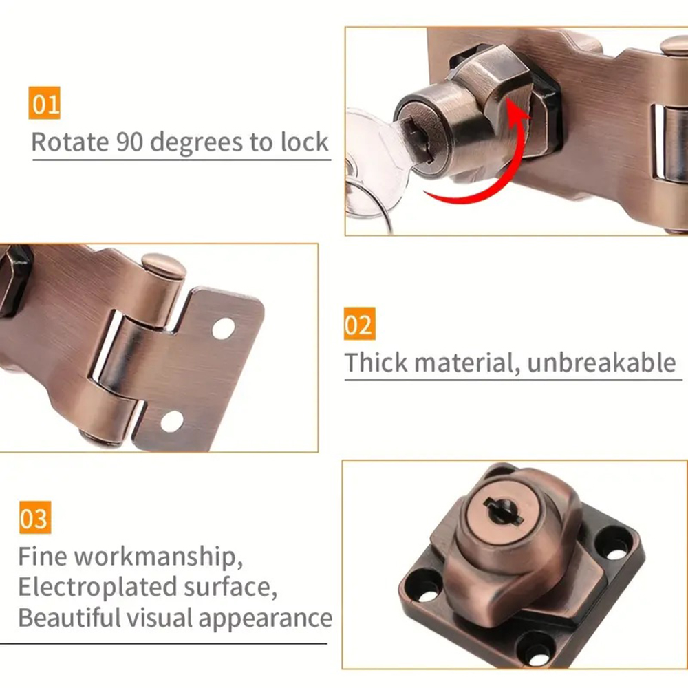 Locking Hasp Heavy Duty Lockin - đánh giá và giá Home Security Door Reinforcement Lock