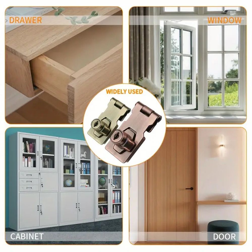 Locking Hasp Heavy Duty Lockin - đánh giá và giá Home Security Door Reinforcement Lock