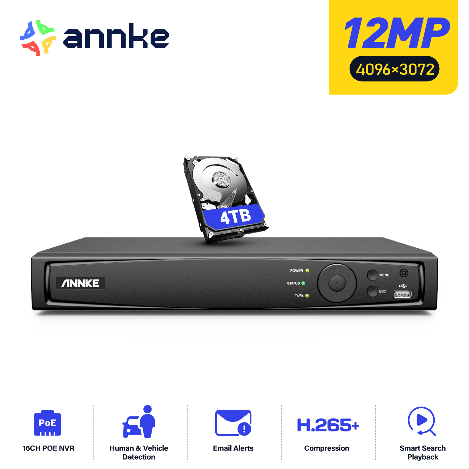 ANNKE 12MP POE NVR Network Vid - đánh giá và giá Home Security With Cameras