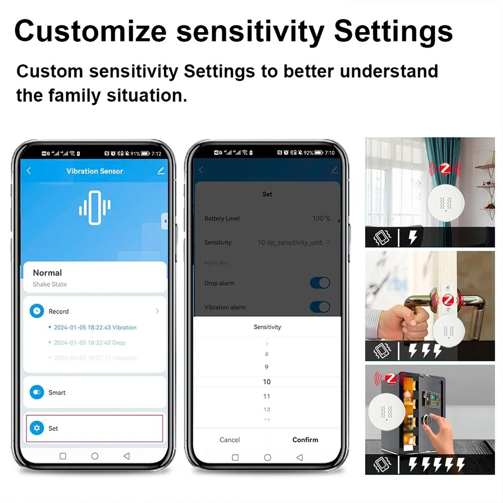 Tuya ZigBee Smart Vibration &  - đánh giá và giá Home Security Monitoring System