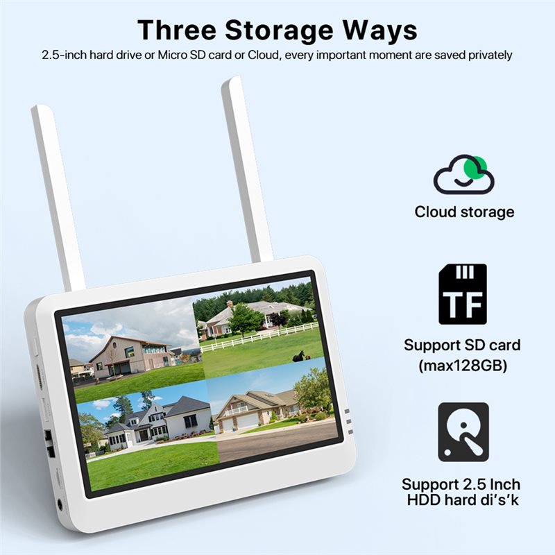B44C Wireless 8CH 7-Inch LCD M - đánh giá và giá Home Security Video Recording Systems
