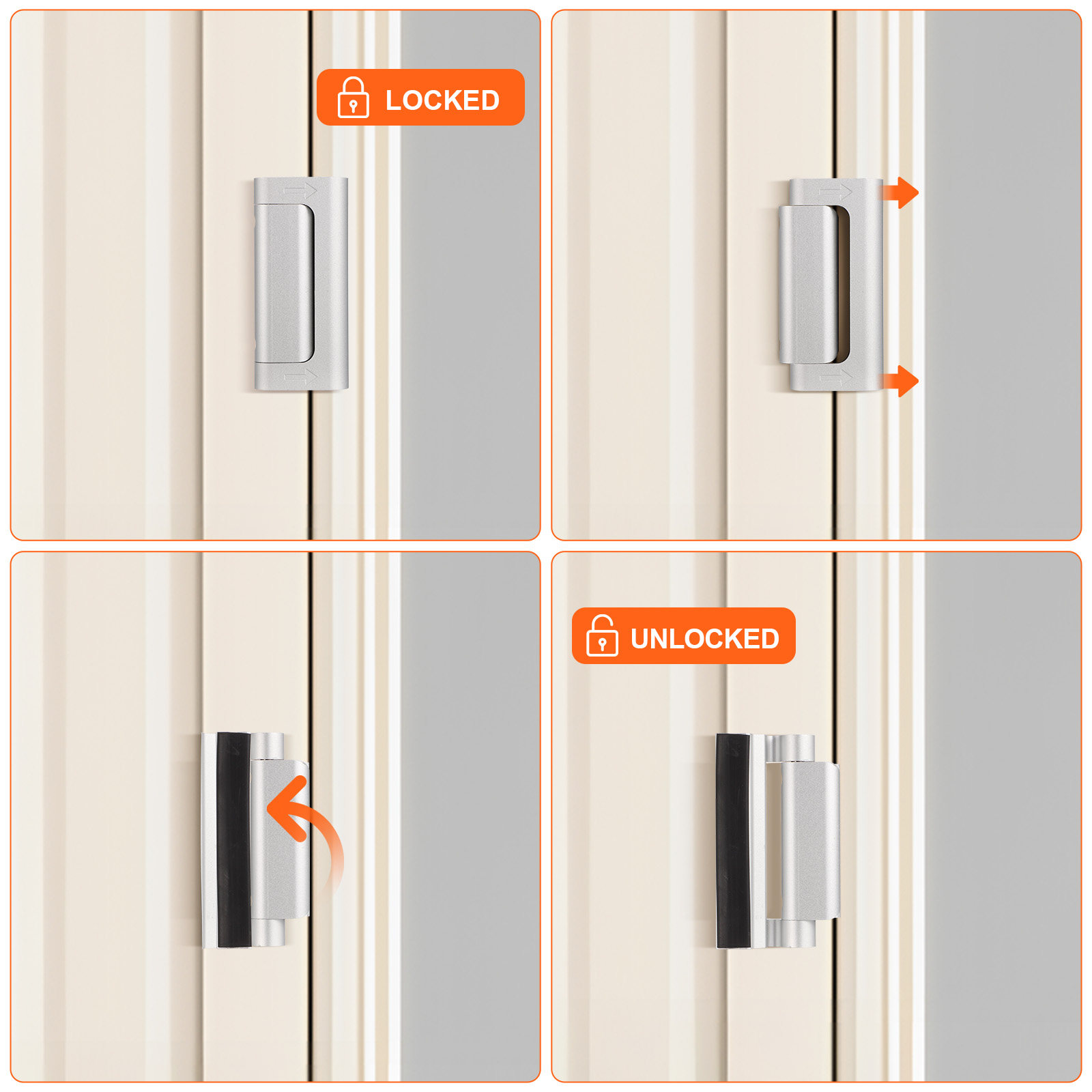 2Pcs Aluminum Alloy Safety Loc - đánh giá và giá Home Security Door Reinforcement Lock