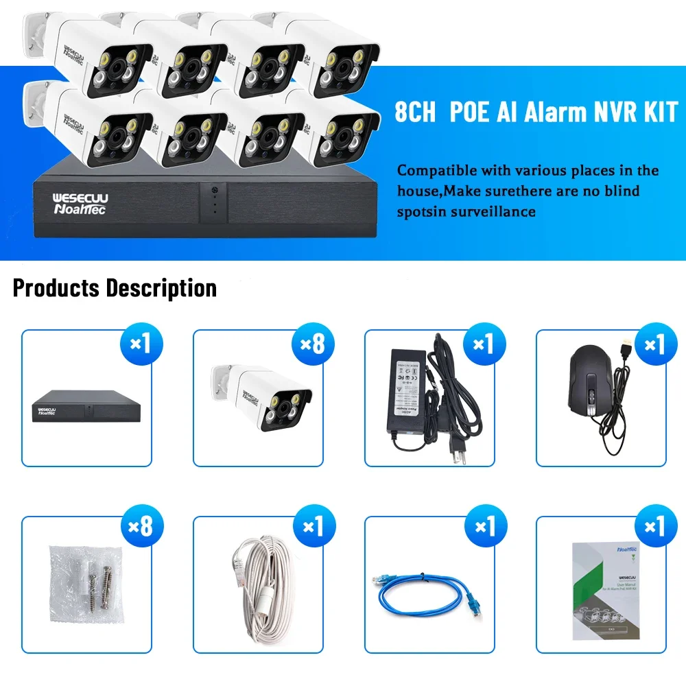 Manufacturer 5mp 4k 8mp 4 8 16 - đánh giá và giá Home Security And Camera Systems