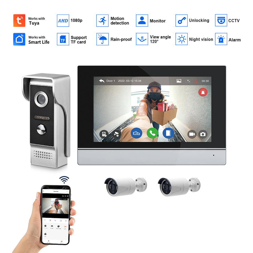 7Inch IPS Screen 2MP  Tuya Rem - đánh giá và giá Home Security Ultimate