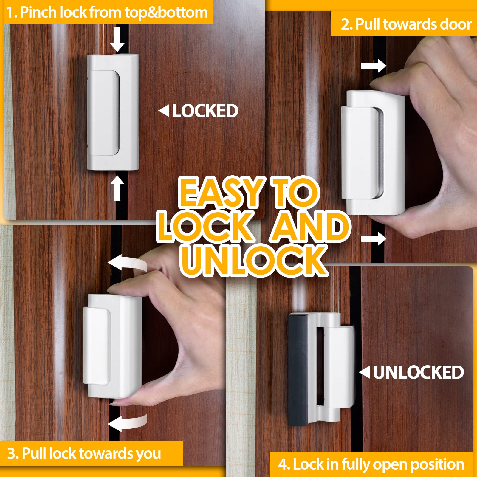 New Home Security Door Lock Al - đánh giá và giá Home Security Door Reinforcement Lock