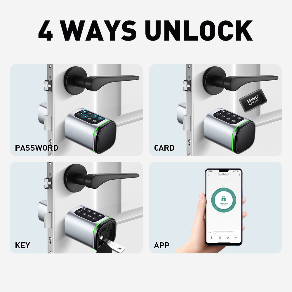 Smart Cylinder Lock Tuya 60-90 - đánh giá và giá Home Security Brand